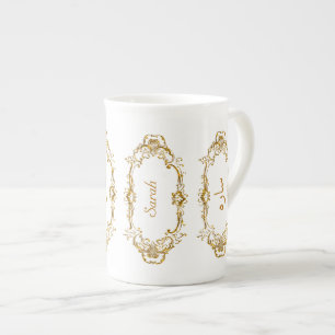 Elegant Arabic and English Name Bone China Mug