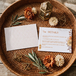 Elegant Arabic Lantern Floral Wedding Enclosure Card