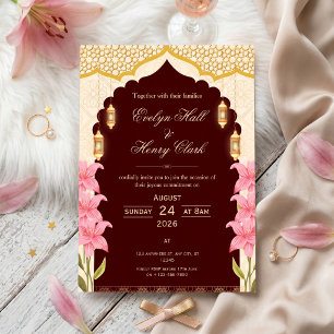 Elegant Arabic Wedding Invitation