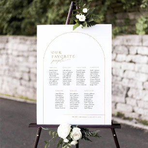 Elegant Arch 7 Tables Welcome Seating Chart