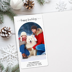 Elegant Arch Dog Christmas Custom Modern Pet Photo