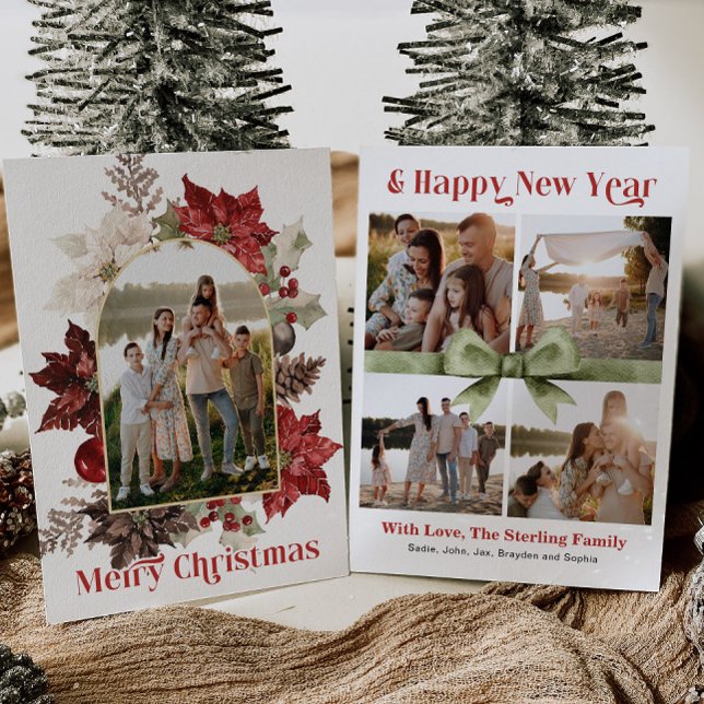 Elegant Arch Family Photo Christmas Card (Creator Uploaded)
