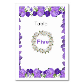 Elegant Arch Floral Wedding Table Number Card 