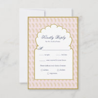 Elegant Arch frame Pink Indian wedding  RSVP Card