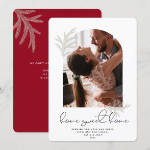 Elegant Arch   HOME SWEET HOME Modern Spruce Holid Holiday Card