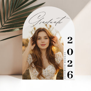 Elegant Arch Photo Collage Graduation Thank You Invitation