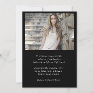 Elegant  Arch Photo College High School Graduation Announcement