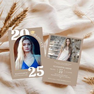 Elegant Arch Photo College High School Graduation Announcement