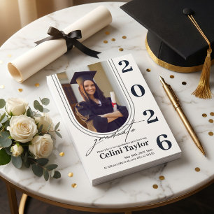 Elegant Arch Photo Graduation Party Invite 2026