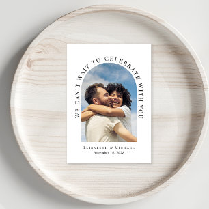 Elegant Arch Photo QR Code Wedding RSVP Card