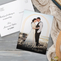 Elegant Arch Photo Script Modern Love Thanks
