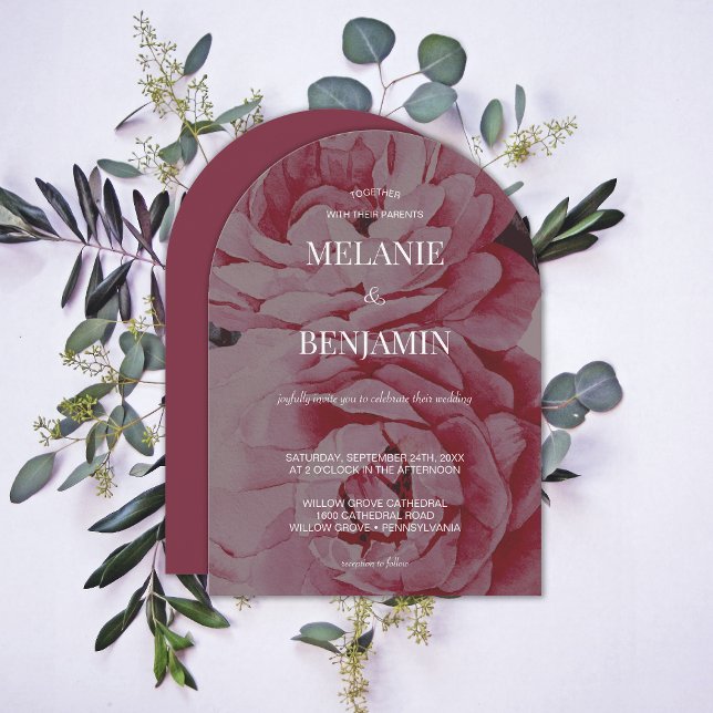 Elegant Arch Romantic Flower Wedding Invitation (Elegant Arch Romantic Flower Wedding Invitation)