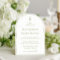 Elegant Arch Sage Green & Beige Stripe Wedding