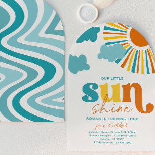 Elegant Arch Sun Birthday Invitation