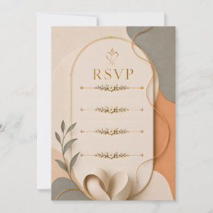 Elegant Arch Wedding RSVP card