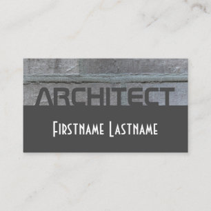 Elegant architect grey brickwall two tone business card