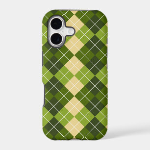 Elegant Argyle Pattern in Green and Yellow Diamond