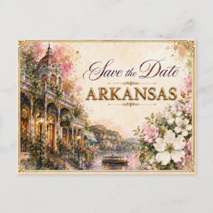 Elegant Arkansas Save the Date Wedding Invitation Postcard