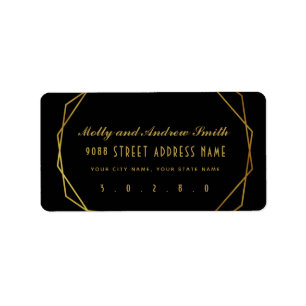 Elegant art deco address label party/wedding