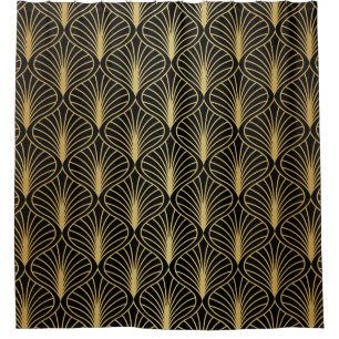 Elegant Art Deco Background. Seamless Abstract Pat Shower Curtain