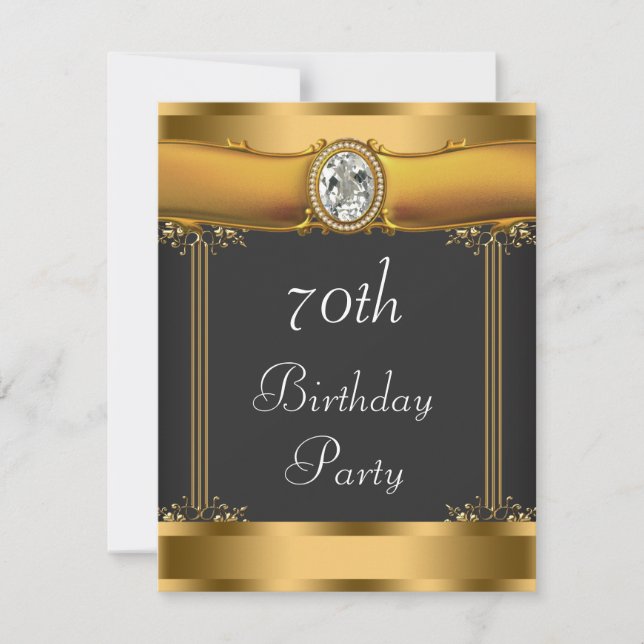 Elegant Art Deco Birthday Party Invitation (Front)