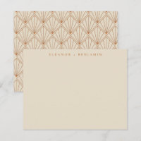 Elegant Art Deco Burnt Orange Wedding Custom Name 