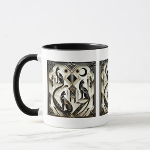 Elegant Art Deco cat  Mug