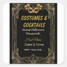 Elegant Art Deco Costumes and Cocktails Masquerade