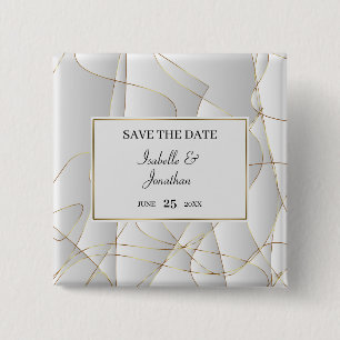 Elegant Art Deco Design 15 Cm Square Badge