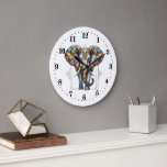 Elegant art deco elephant large clock<br><div class="desc">Elegant art deco elephant Large Clock</div>