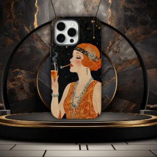 Elegant Art Deco Flapper Girl iPhone 16 Pro Max Case