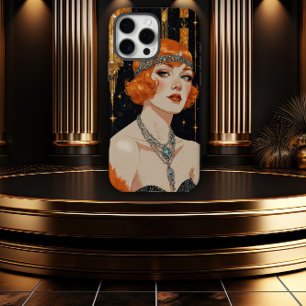 Elegant Art Deco Flapper Girl iPhone 16 Pro Max Case