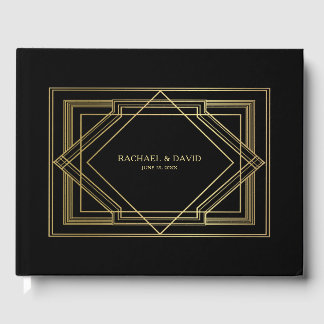 Elegant Art Deco Gatsby Style Wedding Guest Book