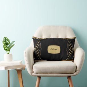 Elegant Art Deco Gatsby Throw Lumbar Pillow