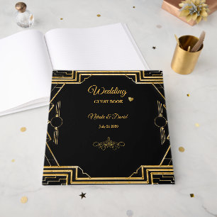 Elegant Art Deco Gatsby Wedding Guest Book