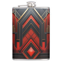 Elegant Art Deco Gold Black Red