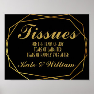 Elegant art deco Gold & Black tissues Poster