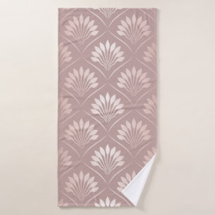 Elegant art deco gold lattice pattern bath towel