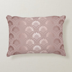 Elegant art deco gold lattice pattern decorative cushion