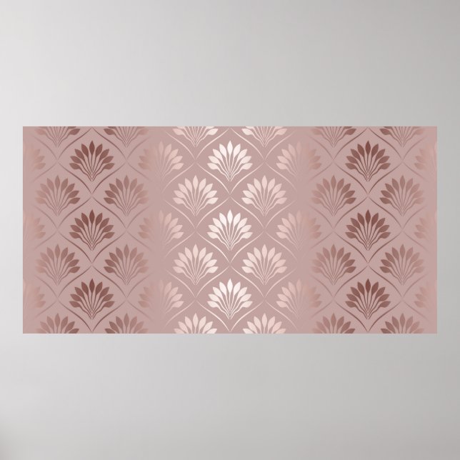 Elegant art deco gold lattice pattern poster (Front)