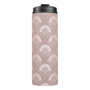 Elegant art deco gold lattice pattern thermal tumbler