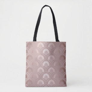 Elegant art deco gold lattice pattern tote bag