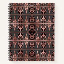Elegant Art Deco in Copper Colour and Black - Line