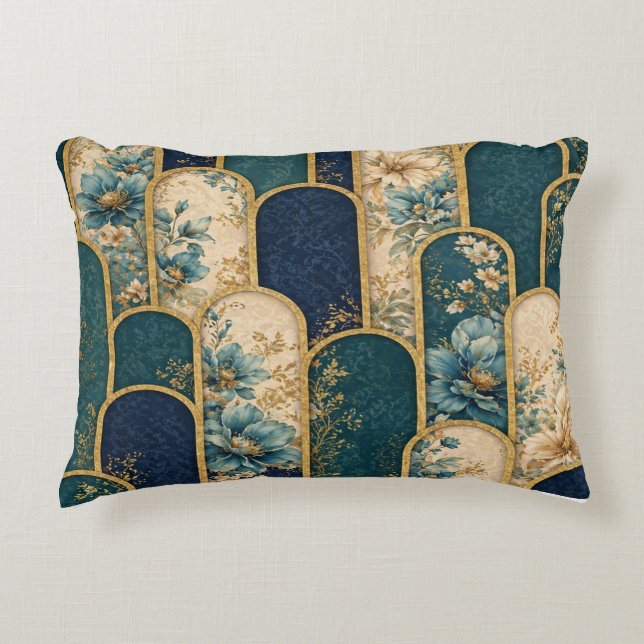 Elegant Art Deco Lumbar Cushion (Front)