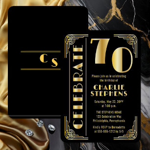 Elegant Art Deco Luxury 70th Birthday Party