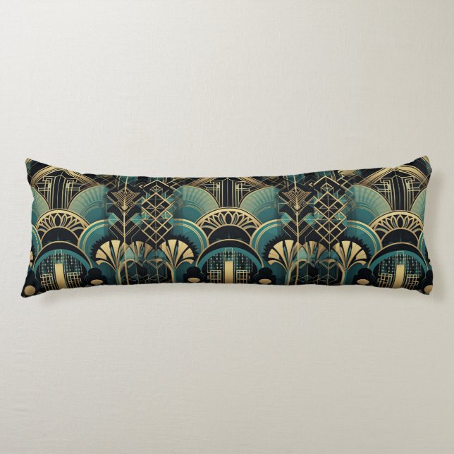 elegant art deco pattern  body cushion (Front)