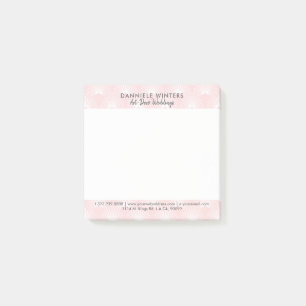 Elegant Art-Deco Pattern In Pink & White Post-it Notes