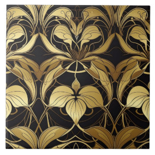 Elegant art deco pattern tile