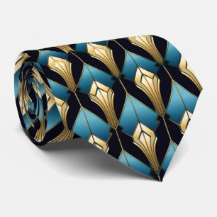 Elegant art deco pattern tiled  tie