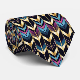 Elegant art deco pattern tiled  tie